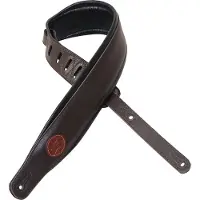 Levys Leathers 6 CM LEVY'S LOGO FULL GRAIN LEATHER - DARK BROWN