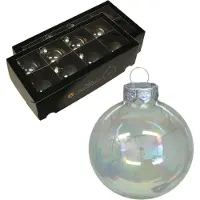 Othmar decorations kerstballen 16x - transparant parelmoer -glas -8 cm