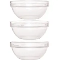 Luminarc 3x Schaal/kom van glas 23 cm - Serveerschalen