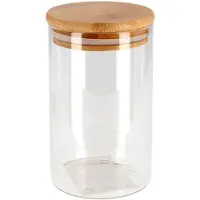 Gerimport 1x Transparante keuken voorraadpot borosilicaatglas 1300 ml - Voorraadpot
