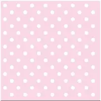 Ambiente 40x Feest servetten roze witte stippen 3-laags - Feestservetten