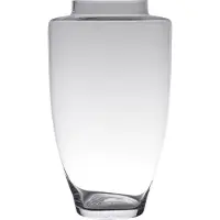 Merkloos Luxe stijlvolle bloemenvaas/bloemenvazen 45 x 26 cm transparant glas - Vazen