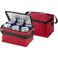 Bullet 2x stuks koelbox/koeltas rood/zwart voor 6/sixpack blikjes - Koeltas