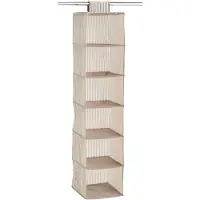 Zeller Multifunctionele mand Strepen 6 vakken, fleece, beige