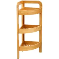 JJA Instant d'O-Etagère d'angle en bambou 3 niveaux 61cm Naturel