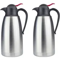 Benson 2x stuks thermoskan van RVS 1.1 liter - Thermoskannen