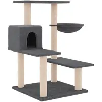 vidaXL Kattenmeubel met sisal krabpalen 82,5 cm donkergrijs
