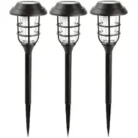 Benson Tuinlamp Solar Fakkel Met Flame Effect - 3 Stuks