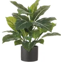 Mica Decorations Kantoor kunstplant 49 cm in bloempot glanzend antraciet - Kunstplanten