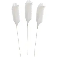 Mica Decorations pluimgras losse steel/tak - 3x - zachtgeel - 104 cm - decoratie kunst pluimen - Kunstplanten