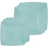 SANTEX Feestbordjes set - 40x stuks - lichtblauw - 18 cm en 23 cm - Feestbordjes