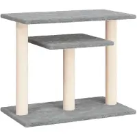 vidaXL Krabpaal met platforms 62,5 cm lichtgrijs