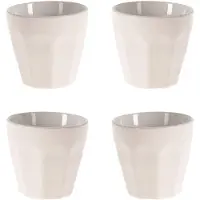 Excellent houseware espresso/koffie kopjes - 12x - wit - porselein - 90 ml - Bekers