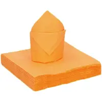 SANTEX feest servetten oranje - 25x stuks - 40 x 40 cm - Feestservetten