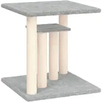 vidaXL Krabpaal met platforms 50 cm lichtgrijs