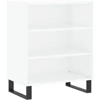 vidaXL Dressoir 57x35x70 cm bewerkt hout hoogglans wit