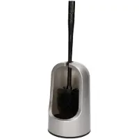 Forte Plastics Toiletborstels/wc-borstels met houder zilver kunststof 40 cm - Toiletborstels