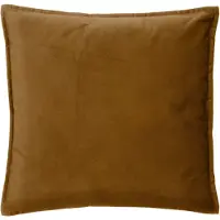 Atmosphera Bank/sierkussens huiskamer Sophia - 55 x 55 cm - Goud/bruin - polyester - met rits - Sierkussens