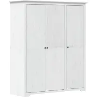 vidaXL Kledingkast BODO 146x53,5x173 cm massief grenenhout wit