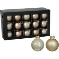Othmar decorations kerstballen 36x - champagne -glas - 6cm - Kerstbal