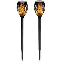 Benson Tuinlamp Solar Fakkel Met Flame Effect - 2 Stuks