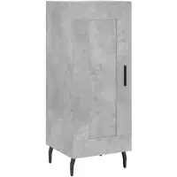 vidaXL Dressoir 34,5x34x90 cm bewerkt hout betongrijs