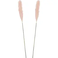 Mica Decorations pluimgras losse steel/tak - 2x - pastel roze - 104 cm - decoratie kunst pluimen - Kunstplanten