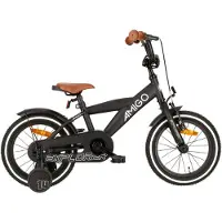 AMIGO Spiel + Freizeit GmbH Explorer 14 inch 21,5 cm kinderfiets met achterrem, zwart/wit
