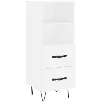vidaXL Dressoir 34,5x34x90 cm bewerkt hout wit