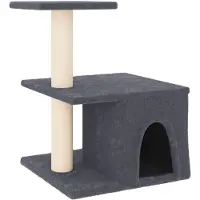vidaXL Kattenmeubel met sisal krabpalen 48 cm donkergrijs