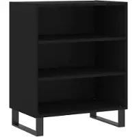 vidaXL Dressoir 57x35x70 cm bewerkt hout zwart