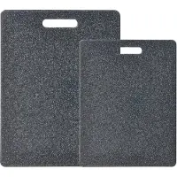 Zeller Snijplank set 2-delig - graniet look - kunststof - 36 x 27 cm - Snijplanken