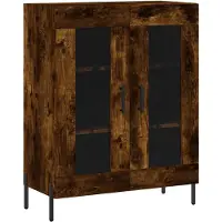 vidaXL Dressoir 69,5x34x90 cm bewerkt hout gerookt eikenkleurig
