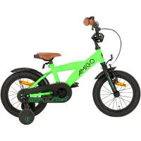 AMIGO Spiel + Freizeit GmbH Explorer 14 inch 21,5 cm kinderfiets met achterrem, groen/zwart