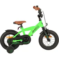 AMIGO Spiel + Freizeit GmbH Explorer, 12 inch (20 cm), kinderfiets, achterrem, groen/zwart