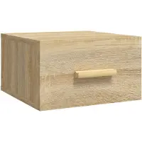 vidaXL Nachtkastje wandgemonteerd 35x35x20 cm sonoma eikenkleurig