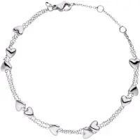 Victorious Dames Armband Zilverkleurig – Zilverkleurige Hartjes – 13.5 t/m 18cm