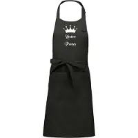 Kariban mijncadeautje - luxe schort - keukenprinses met kroon - grijs