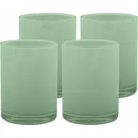 Spirella Drinkbeker/limonadebeker - 4x - luxe kunststof - groen - 440 ml - Bekers
