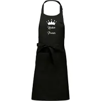 Kariban mijncadeautje - luxe schort - keukenprinses met kroon - zwart