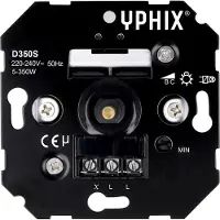 Yphix LED dimmer 5-350W inbouw 230V fase afsnijding
