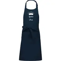 Kariban mijncadeautje - luxe schort - keukenprins met kroon - blauw