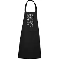 Kariban mijncadeautje - Luxe schort - Keep Calm - Let your imagination fly - zwart
