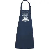 Kariban mijncadeautje - luxe schort - Alles smaakt beter uit de frituur - blauw/navy