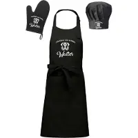 Kariban mijncadeautje - Cadeauset - Schort / koksmuts / ovenwant - Chateau - met familienaam en voornaam