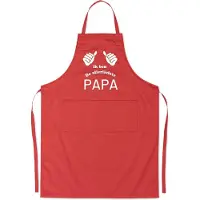 Kariban Mijncadeautje - Luxe keukenschort - Allerliefste Papa - 2 duimen - Rood