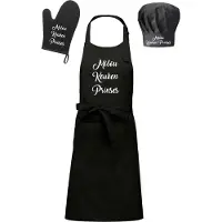 Kariban mijncadeautje - Cadeauset - Schort / koksmuts / ovenwant - Keukenprinses - met voornaam
