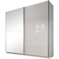 Meubella Kledingkast Mariah - Wit - 217 cm met spiegel