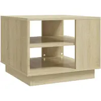 vidaXL Salontafel 55x55x43 cm bewerkt hout sonoma eikenkleurig