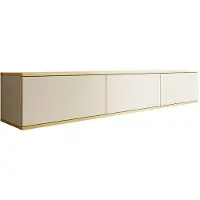 Meubella Zwevend TV-Meubel Beige 175x32x30 goud